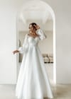 Свадебное платье свадебное платье с нежным кружевом и рукавами из органзы