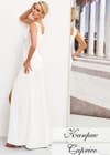 Свадебное платье Стильное платье с V-образным вырезом, минимализм