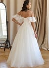Свадебное платье Блестящее белое свадебное платье с бельевым корсетом