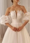 Свадебное платье Блестящее свадебное платье с корсетом "ракушка"