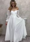 Свадебное платье Свадебное платье с открытыми плечами и рукавами
