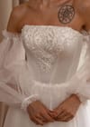 Свадебное платье свадебное платье с прямым корсетом, пышными рукавами