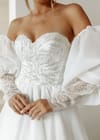 Свадебное платье Свадебное платье-трансформер  из восковой органзы на атласе