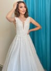 Свадебное платье Блестящее свадебное платье скарманаит и открытой спинкой